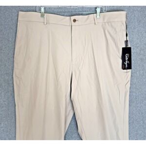 NEW! Walter Hagen Mens Big Tall Khaki Golf Pants 44x32 Stretch MSRP $90.00 NWT